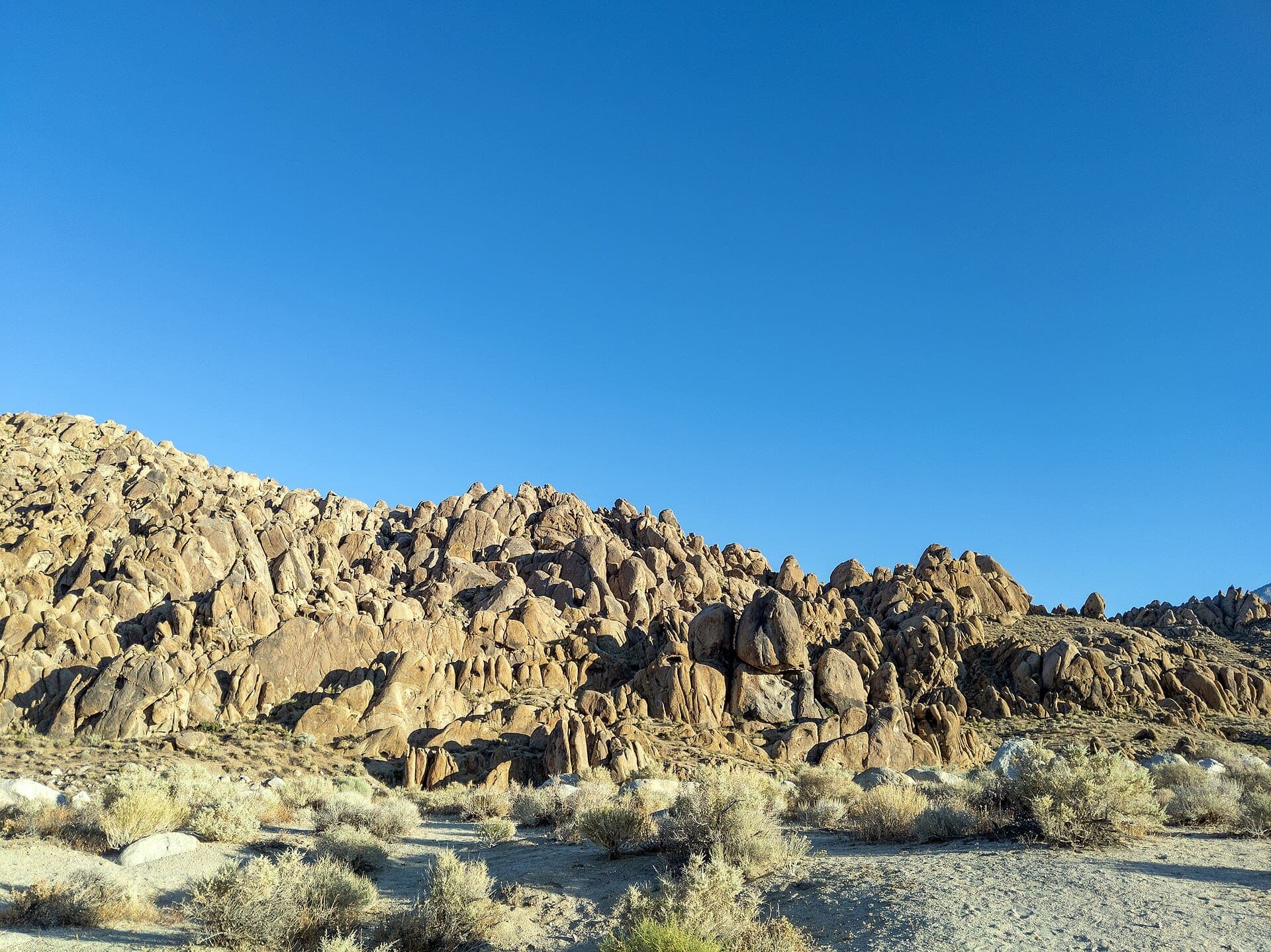 Alabama Hills National Scenic Area at golden hour