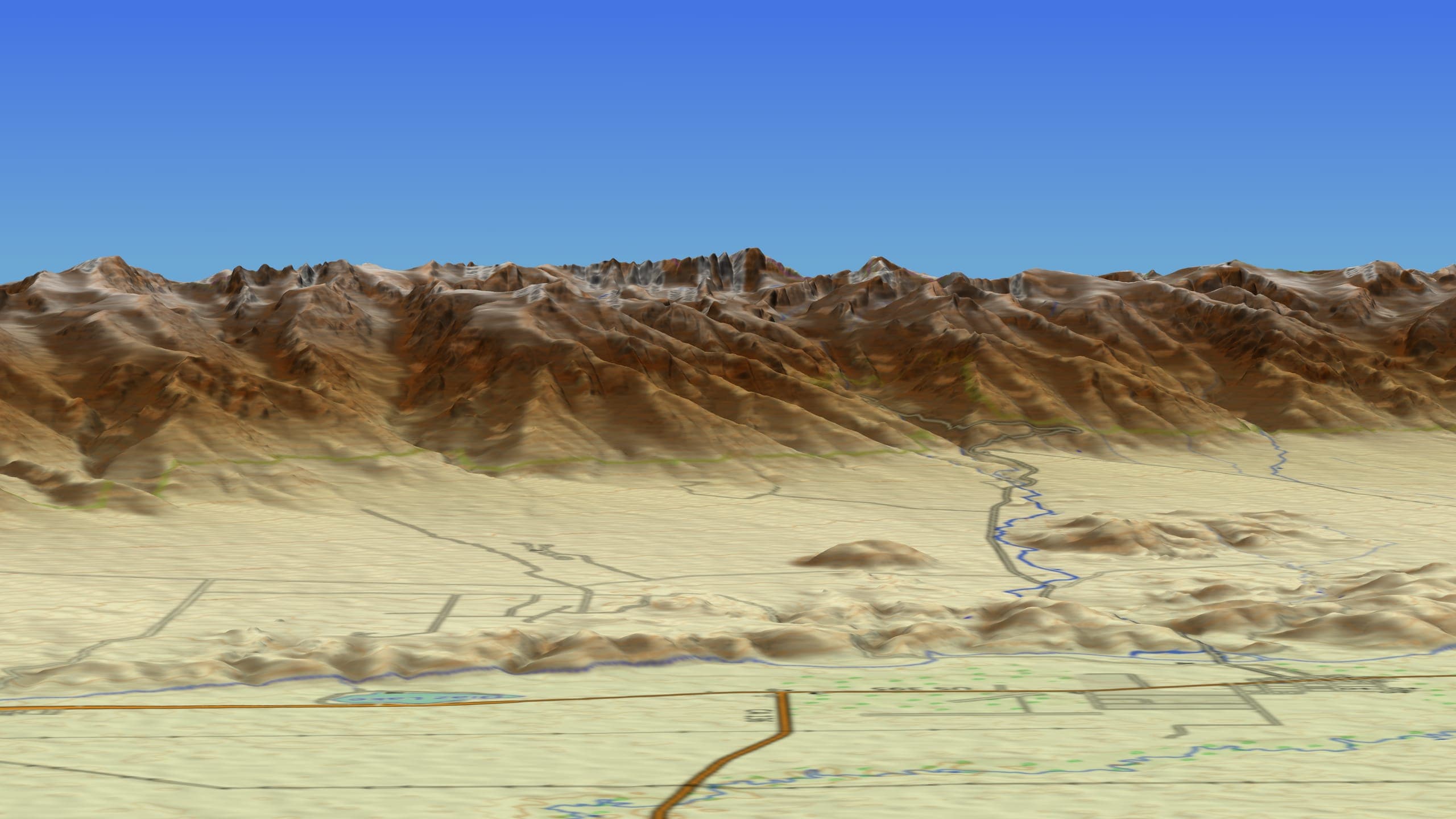 The Sierra crest and Mount Whitney under snow